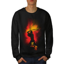 Wellcoda Katana Fighter Fantasy Mens Sweatshirt, Japan Casual Pullover Jumper - £25.40 GBP+