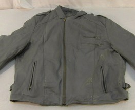 Adult Vintage Wilson&#39;s Suede &amp; Leather Gray Leather Jacket LARGE 48 CHEST - £31.99 GBP