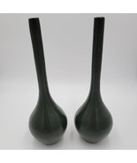 Home Decor Vase One Size Dark Green Circular Ceramic Heavy Glass Long Neck - £28.69 GBP