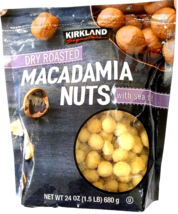 Kirkland Signature Dry Roasted Macadamia Nuts with Sea Salt 24 Oz EXP 06... - $575.46 MXN