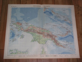 1958 Vintage Map Of Papua New Guinea And Solomon Islands / Scale 1:5,000,000 - $33.91