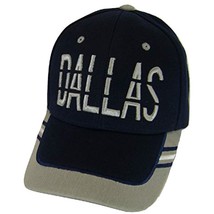 Dallas Window Shade Font Men&#39;s Adjustable Baseball Cap (Navy/Gray) - £12.14 GBP