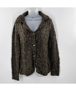 Alexandra Bartlett Womens Brown Button Long Sleeve Knit Sweater Size M - £18.97 GBP
