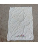 Vintage Hand Embroidered standard Pillow Cases Mushrooms and Crochet lace - €8,55 EUR