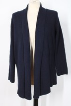 Vince S Blue Wool Cashmere Rib-Knit Open-Front Cardigan Sweater - £44.88 GBP