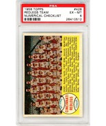 1958 Topps Redlegs Team Numerical Checklist #428 PSA 6 P1385 - $117.81