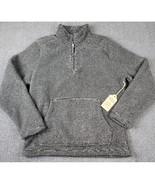 Telluride Clothing Co. Sweater Men&#39;s Medium Quarter Zip Black Grey Fleece  - $24.73