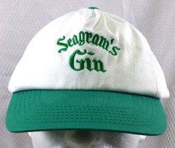 Seagrams Gin Adjustable Baseball Cap White &amp; Green - $11.40