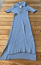 Saturday Sunday Anthropologie NWT Women’s Ribbed Shirt Dress Size L Blue BE - £31.64 GBP