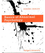 Basics of Abnormal Psychology Rutgers 2011, loose leaf book, Durand Barlow - $2,375.85 MXN