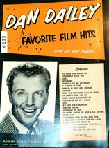 Dan Dailey Favorite Film Hits  Sheet Music Song Book 1956 115a - £20.57 GBP