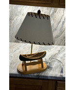 Boys room or den table bedside lamp.  canoe with oar. - €144,36 EUR