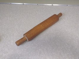 Antique Primitive Hand Carved Wood One-Piece Rolling Pin Farmhouse Old Kitchen - $22.43