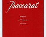 Baccarat Equinox Les Simplissimes Tentation Brochure  - £21.79 GBP
