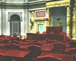 Minnesota State Capitol Senate Chambers Interior 1910s Postcard UNP Matt... - $4.42