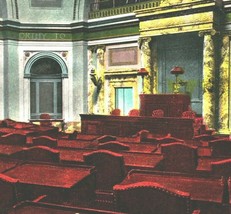 Minnesota State Capitol Senate Chambers Interior 1910s Postcard UNP Matteson - £3.49 GBP
