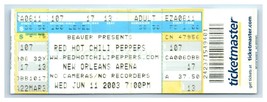 Red Hot Chili Peppers Concert Ticket Stub June 11 2003 New Orleans LA Un... - £19.60 GBP