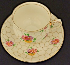 Phoenix Thomas Forester &amp; Sons Bone China England Hand Painted Honeycomb Floral - £13.28 GBP