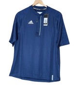 Adidas Size S Small Climalite Shirt 1/4-Zip Navy Blue Athletic Men&#39;s - $618.78 MXN