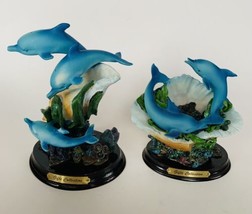 Gift Collection Dolphin Figurines On Sea Shell Pair of 2 - £18.40 GBP