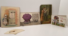Lot of Vintage antique valentines cards images ephemera Interesting Pieces - £14.92 GBP
