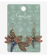 Coraline Dragonfly Charm Bling Gems Drop Earrings - £15.93 GBP