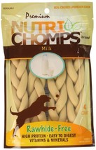 Premium Nutri Chomps Milk Flavor Braid Dog Chews - Small - £24.75 GBP