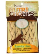 Premium Nutri Chomps Milk Flavor Braid Dog Chews - Small - £25.95 GBP