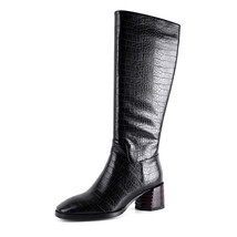 Women Knee-High Boots Fashion Comfort All-Match Premium Leather Side Zipper Shoe - £173.52 GBP