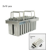 DIY 2x10pcs Stainless Steel Ice Lolly Mold 85ml for ice cream making - $109.54 CAD