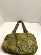 B Makowsky Green Handbag Purse Shoulder Animal Print Lined - £27.24 GBP