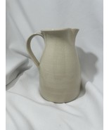 Simon Pearce pottery Belmont Pitcher Ivory Cream Crackle glaze VT - $190.71 CAD