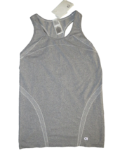 Gap Fit Women&#39;s GapFit Motion Athletic Gray Seamless Active Wicking Top Size M - £13.53 GBP