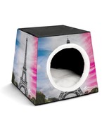 Mondxflaur Eiffel Tower Cat Beds for Indoor Cats Cave Bed 3 in 1 Pet House - £26.43 GBP