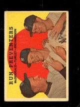 1959 Topps #237 Run Preventers MCDOUGALD/TURLEY/RICHARDSON Vgex Yankees *NY11907 - £6.32 GBP