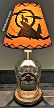Crown Royal Large 1.75L Bottle Table Lamp Light w/ Coyote Wolf Shade &amp; Led Bulb - £62.75 GBP