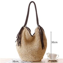 Gusure Big Straw Beach Bags Women Handbags Summer Fashion Female Casual Women&#39;s  - £29.92 GBP