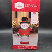 New Vintage Snowman with Top Hat Christmas Airblown Yard Self Inflatable... - $24.73