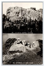 RPPC Dual View Mount Rushmore Before &amp; After South Dakota UNP Postcard U23 - £3.83 GBP