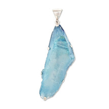 Aqua Aura Crystal Pendant Necklace by Stones Desire - £158.51 GBP