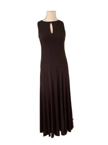 Primary image for EVA VARRO Chocolate Brown Keyhole Full-Length Dress Maxi A-line Sleeveless Med