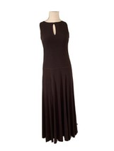 EVA VARRO Chocolate Brown Keyhole Full-Length Dress Maxi A-line Sleevele... - £53.02 GBP
