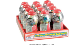 Gumball Machine Toy Bank - 12 / Box - £27.06 GBP