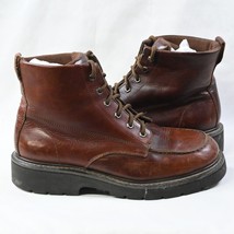 American Eagle Outfitters Mens Sz 12 Brown Genuine Leather Boots Y2K Chunky - £40.20 GBP
