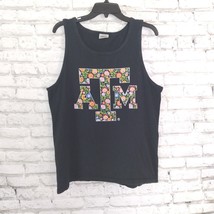 Comfort Colors Tank Top Men&#39;s Medium Black Floral ATM Polish Association - $15.99