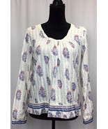 Joe Fresh Womens Top Shirt Blouse Floral Long Sleeve Size S/P - $17.70 CAD