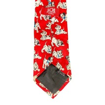 Disney 101 Dalmatians Men&#39;s Necktie Red VTG 90s Characters Neck Tie - £15.59 GBP