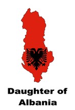 Daughter of Albania Albanian Country Map Flag Poster High Quality Print - $128.34 MXN+