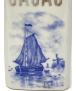 Antique Blue Delft Cacao Canister Jar with Lid - £26.08 GBP