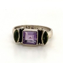 Vintage Signed Sterling NB Nicky Butler India Amethyst Diopside Ring Band size 7 - £47.47 GBP